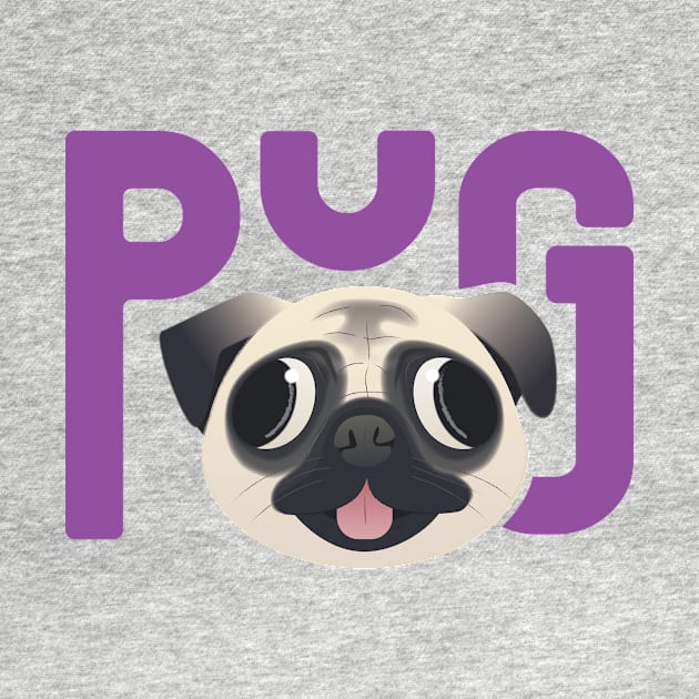 Silly Pug, Dumb but Cute, Pug Life by GeeDeeDesigns